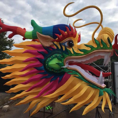 Festivalska dekoracija Silk Lantern Dragon Lanterns