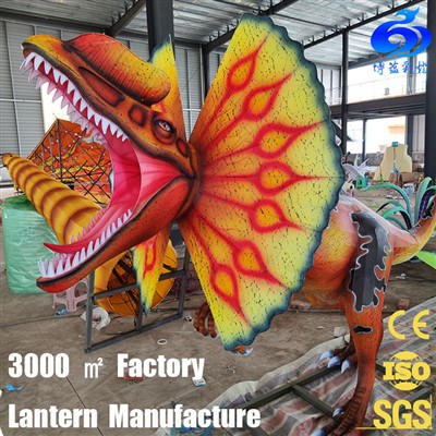 Kineska svilena lampa dinosaura